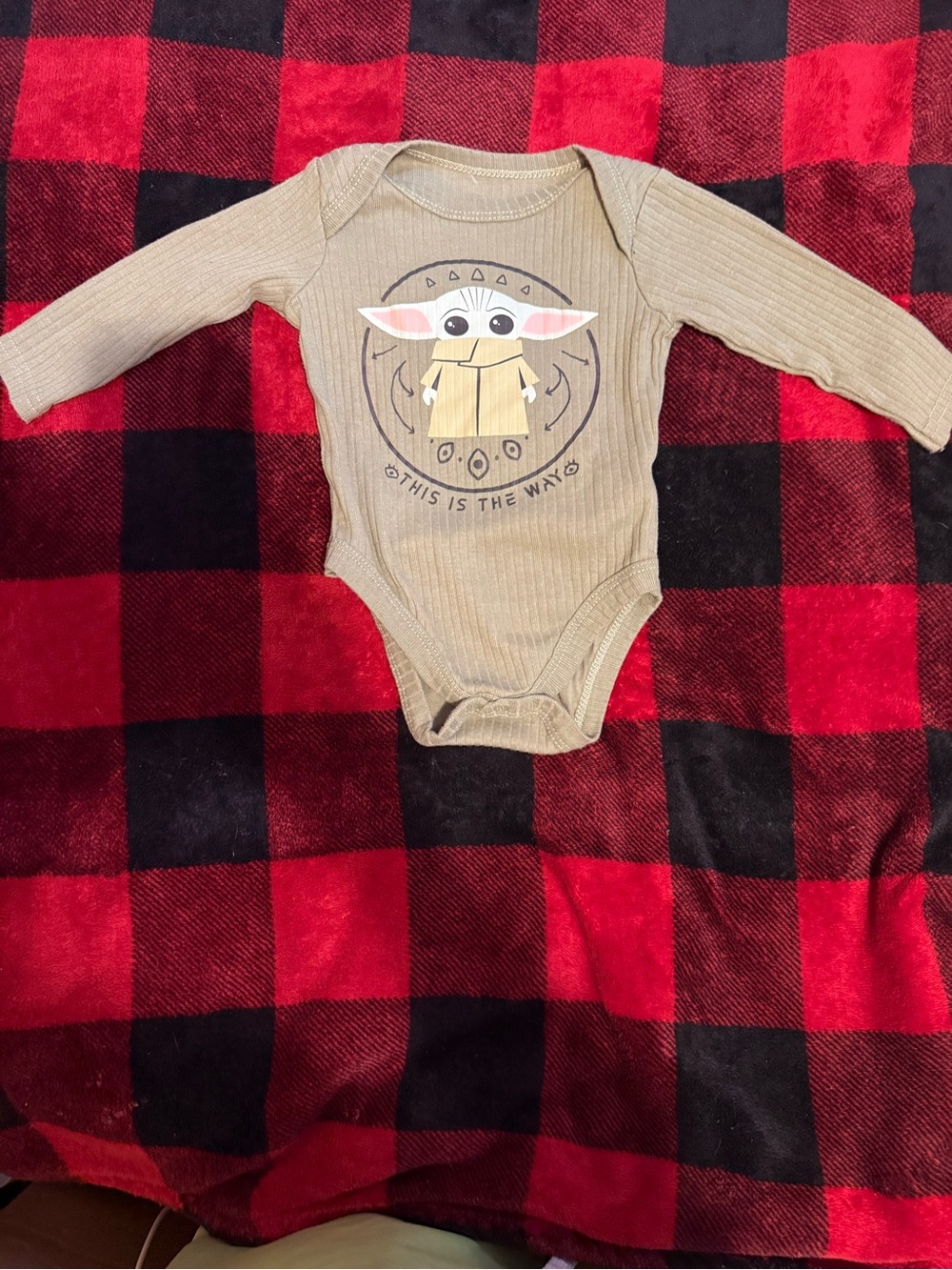 Star Wars Tan Grogu Ribbed Long-Sleeve One-Piece